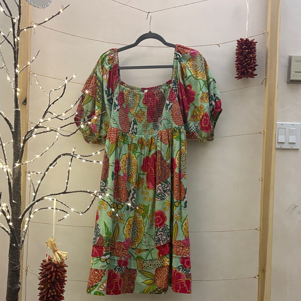 Uncle Frank Colorful Floral Mini Dress